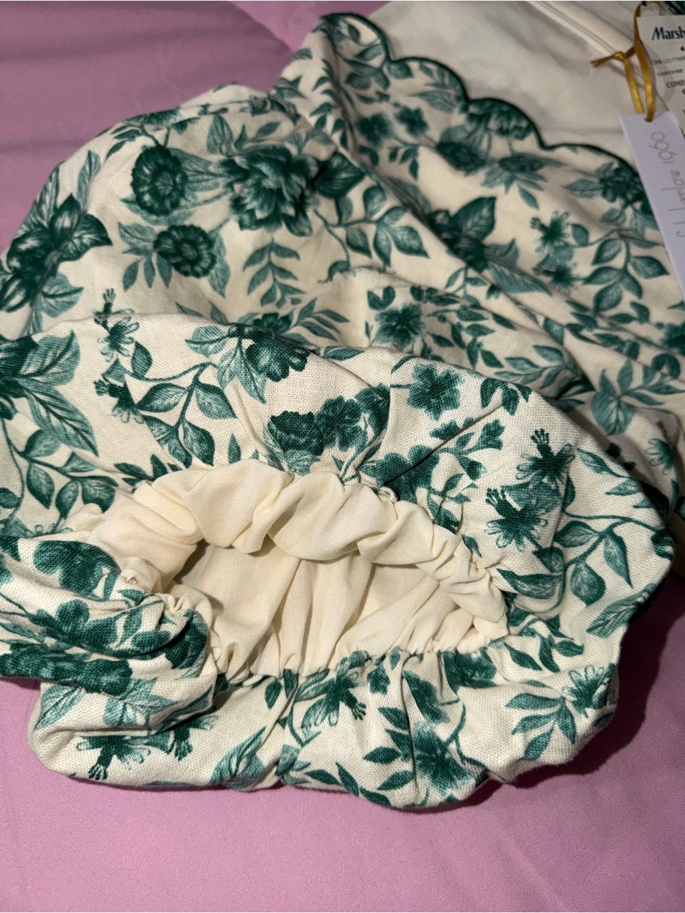 (NEW) House of Harlow 1960 - Cream Dress with Green Floral Print. - Picture 8 of 13